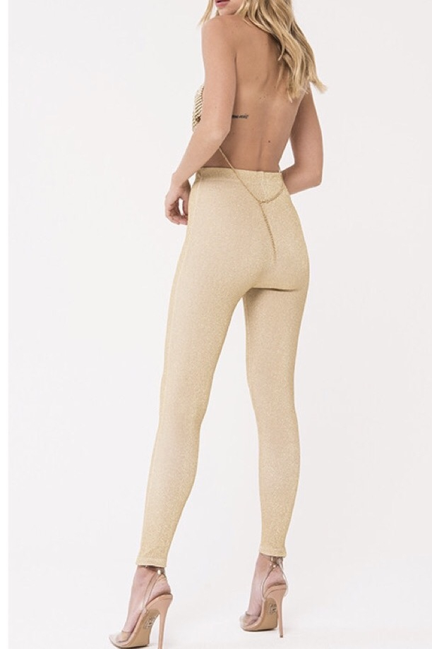 nike metallic gold leggings