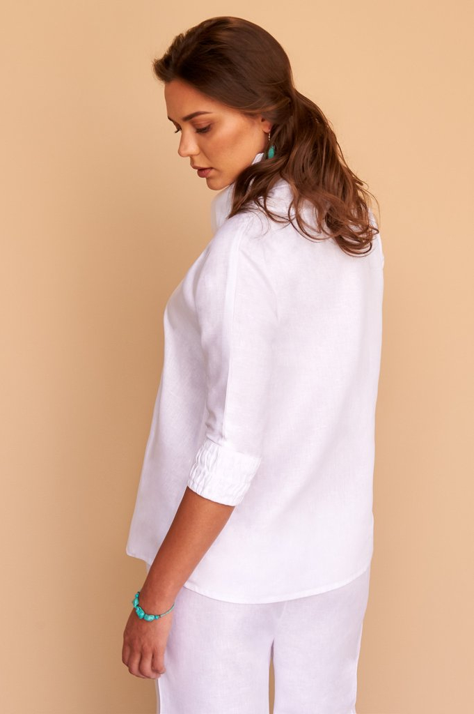 white linen tops uk