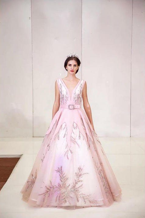 Shop Pink Engagement Dress for AED 6 000 by Baravia Fashion | Women ...